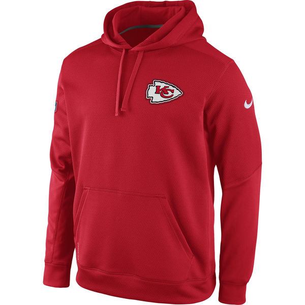 Men Kansas City Chiefs Nike KO Chain Fleece Pullover Performance Hoodie Red->kansas city chiefs->NFL Jersey